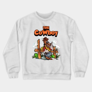 Retro Rustler: Vintage Cowboy Adventure Crewneck Sweatshirt